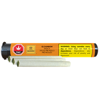 OJ Zainbow 3x0.5g pre-rolls packaging