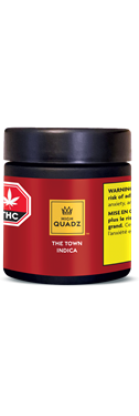 The Town 3.5g flower jar packaging