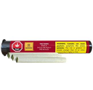The Town 3x0.5g pre-rolls packaging